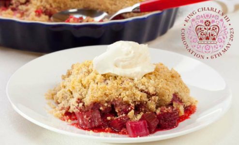 Royal Rhubarb Crumble